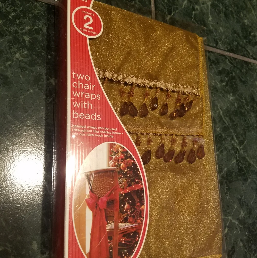 Target Set of 2 Wraps with Beads New Brown Gold